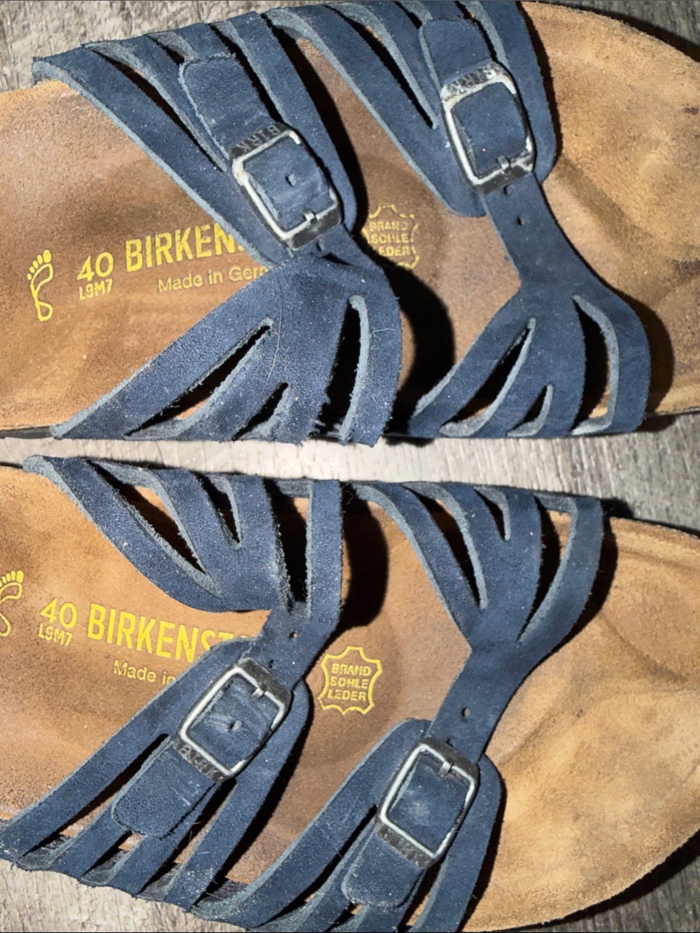 Birkenstock Granada Navy Blue Sandals Women’s Size US 9/EU 40 - Picture 6 of 6
